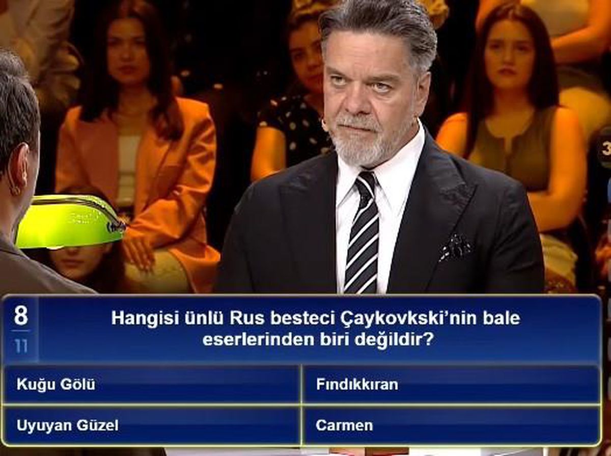 Hangisi ünlü Rus besteci Çaykovkski'nin bale eserlerinden biri değildir? Kuğu Gölü, Uyuyan Güzel, Fındıkkıran, Carmen km..