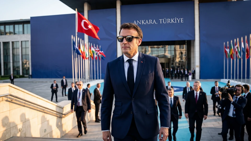 Macron Ankara'daki NATO Zirvesi'nde neden güneş gözlüğü taktı?