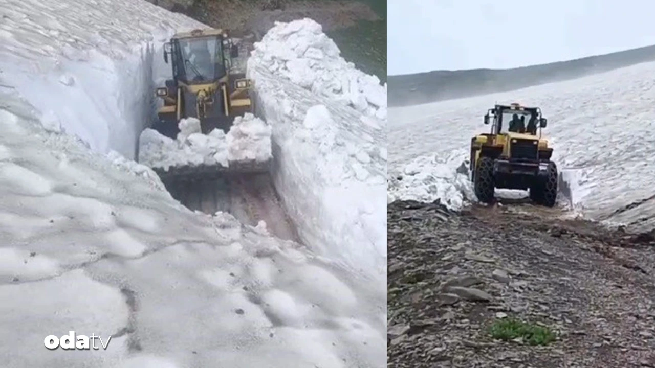 Temmuz ortasında Kars'ta 3 metre kar
