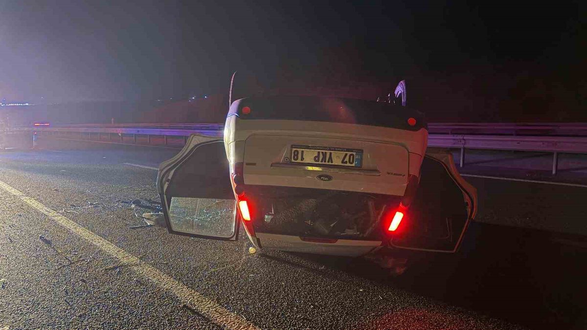 Takla atan otomobilin sürücüsünün alkollü olduğu hastanede ortaya çıktı