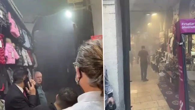 Kapalıçarşı'da trafoda yangın