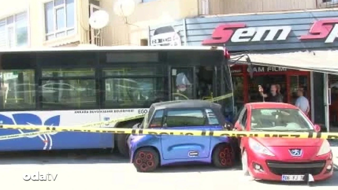 Ankara'da EGO otobüsü iş yerine girdi: 7 yaralı