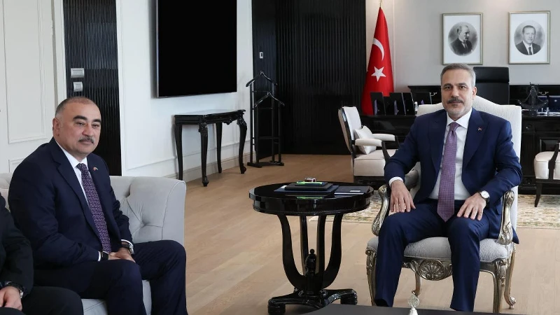 Bakan Fidan Azerbaycan'ın Ankara Büyükelçisi Memmedov'u kabul etti