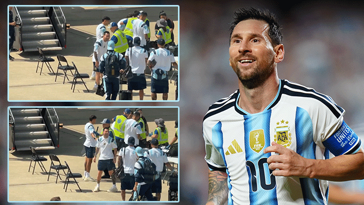 Lionel Messi'nin üstü arandı, gülere tepki verdi!