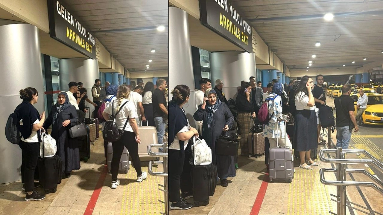 Erzurum'da havalimanında arıza! Vatandaşlarla görevliler tartıştı, yolcular otobüslerle taşındı