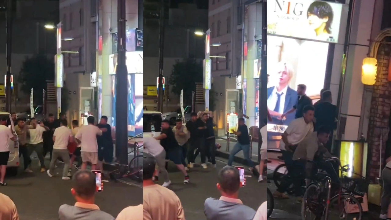 Japonya'da Kars ve Ordulu kavgası sokağı savaş alanına çevirdi! Japonlar gülerek izledi