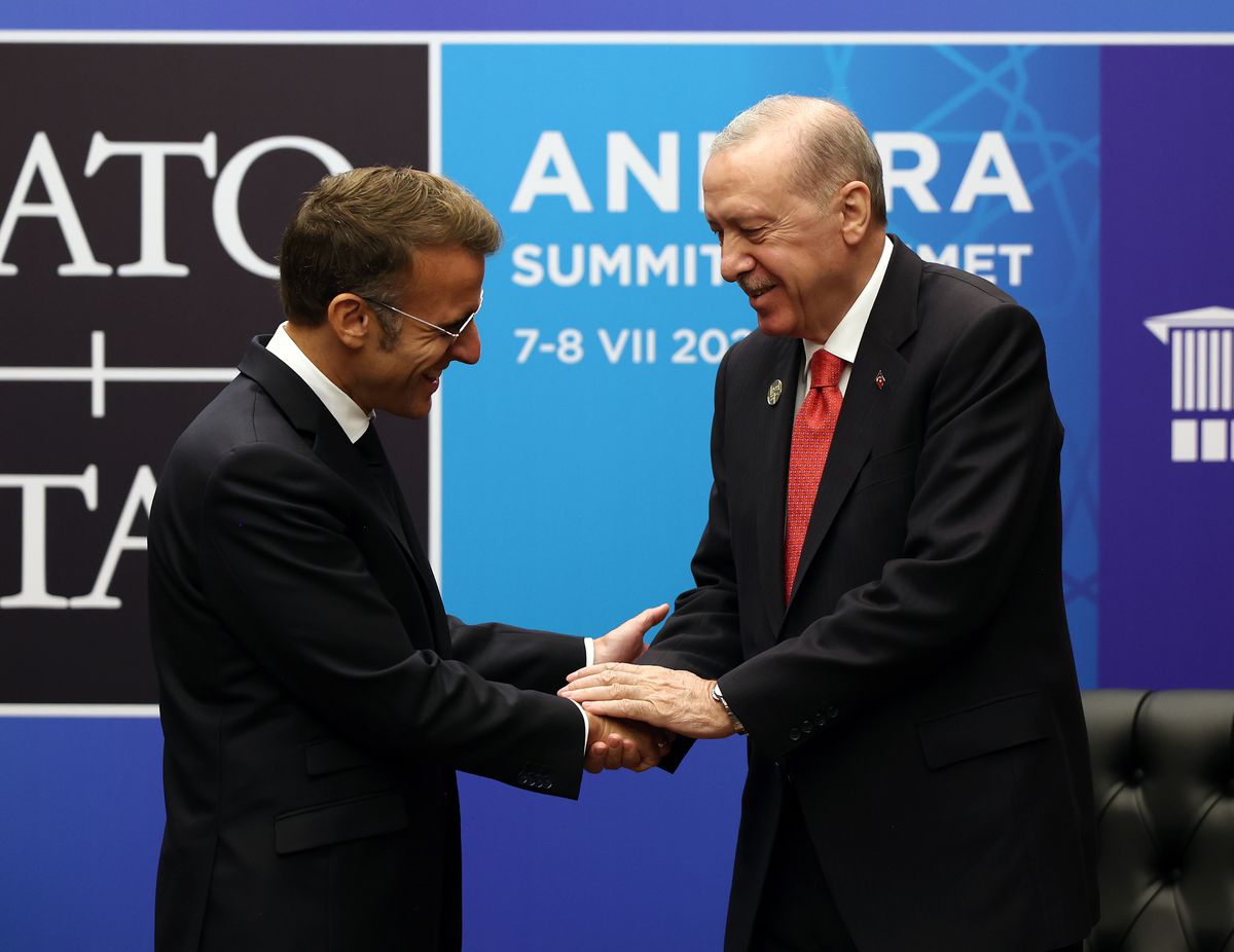 Cumhurbaşkanı Erdoğan, Fransa Cumhurbaşkanı Macron ile bir araya geldi
