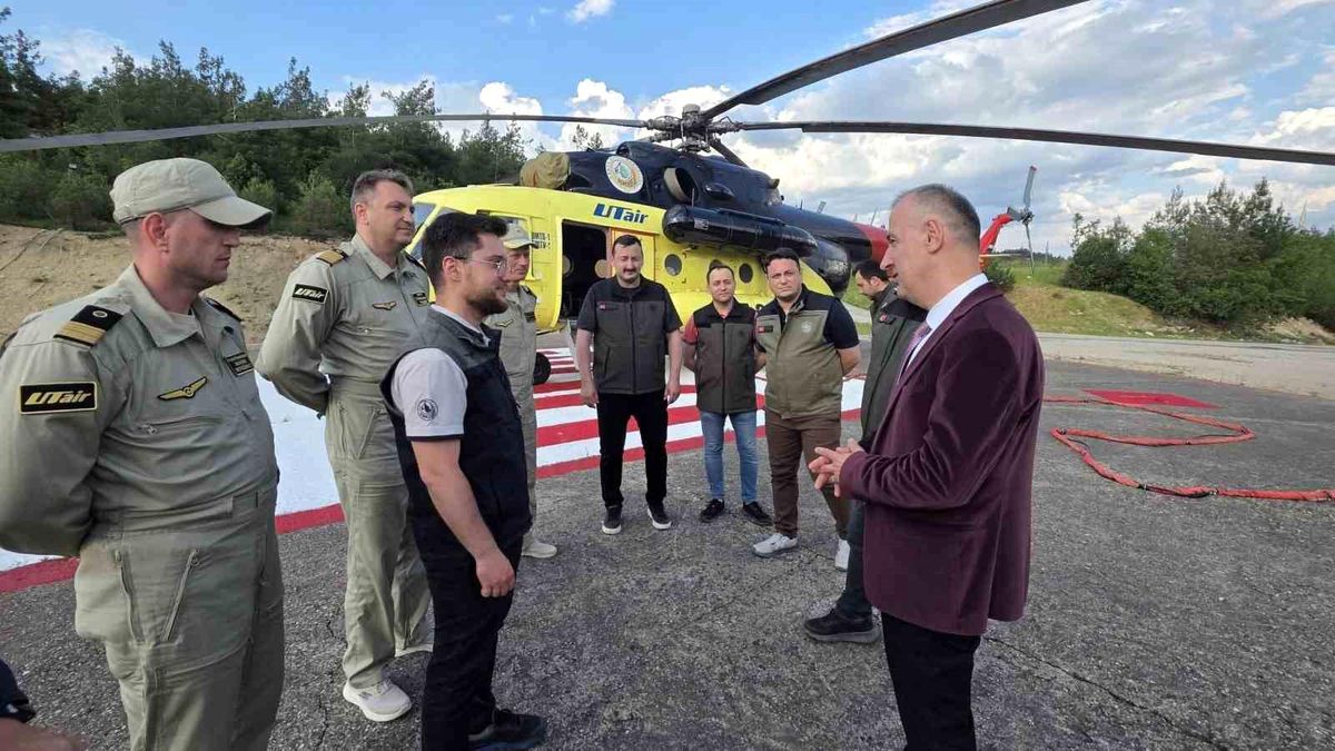 Yangın söndürme helikopteri Karabük'te göreve başladı