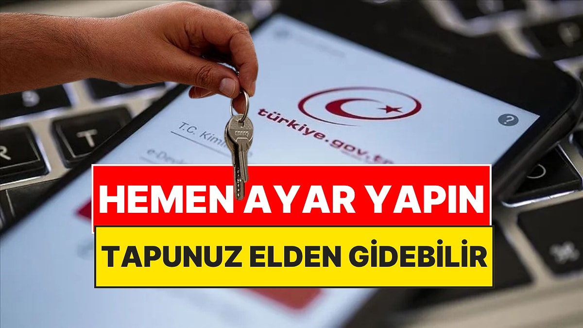 E-Devlet'ten Ayar Yapmayan Yandı: Ruhunuz Bile Duymadan Evinizi Satabilirler