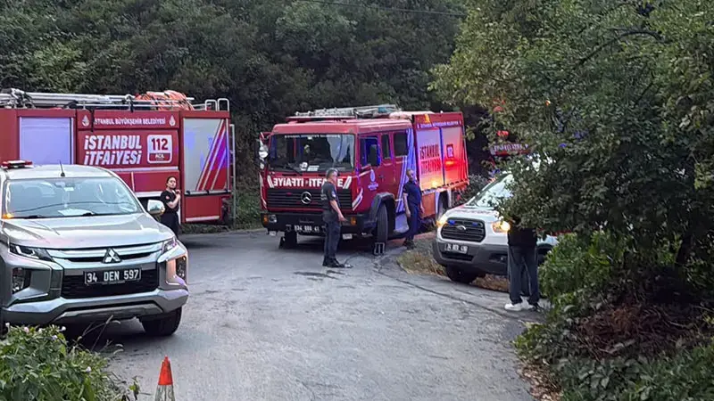Sarıyer'de ormanda çıkan yangında 1 itfaiye eri yaralandı