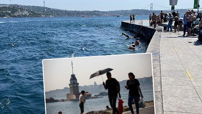 Yılın en sıcak günü: İstanbul'da sıcaktan bunalanlar sahil ve parklara akın etti
