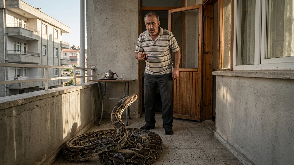 Şırnak İdil yılan vakası: 2 metrelik sürüngen sabah saatlerinde balkonda ortaya çıktı | Güncel Haberler
