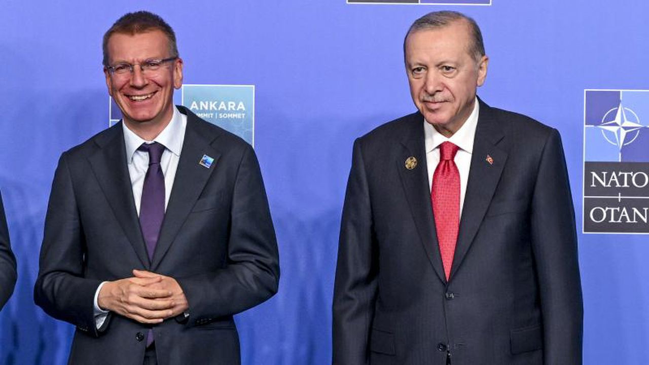 Erdoğan, Letonya Cumhurbaşkanı Rinkevics ile görüştü