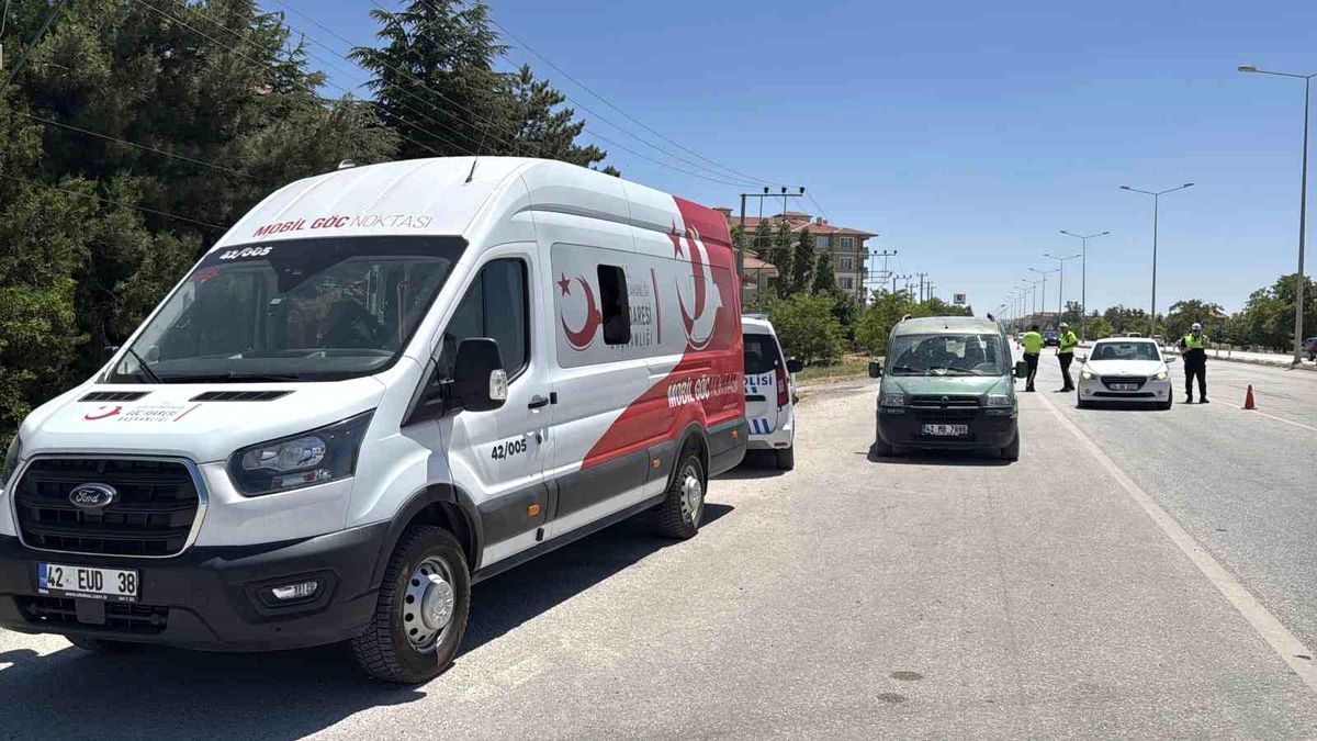 Konya Ankara Kara yolunda NATO Zirvesi denetimleri