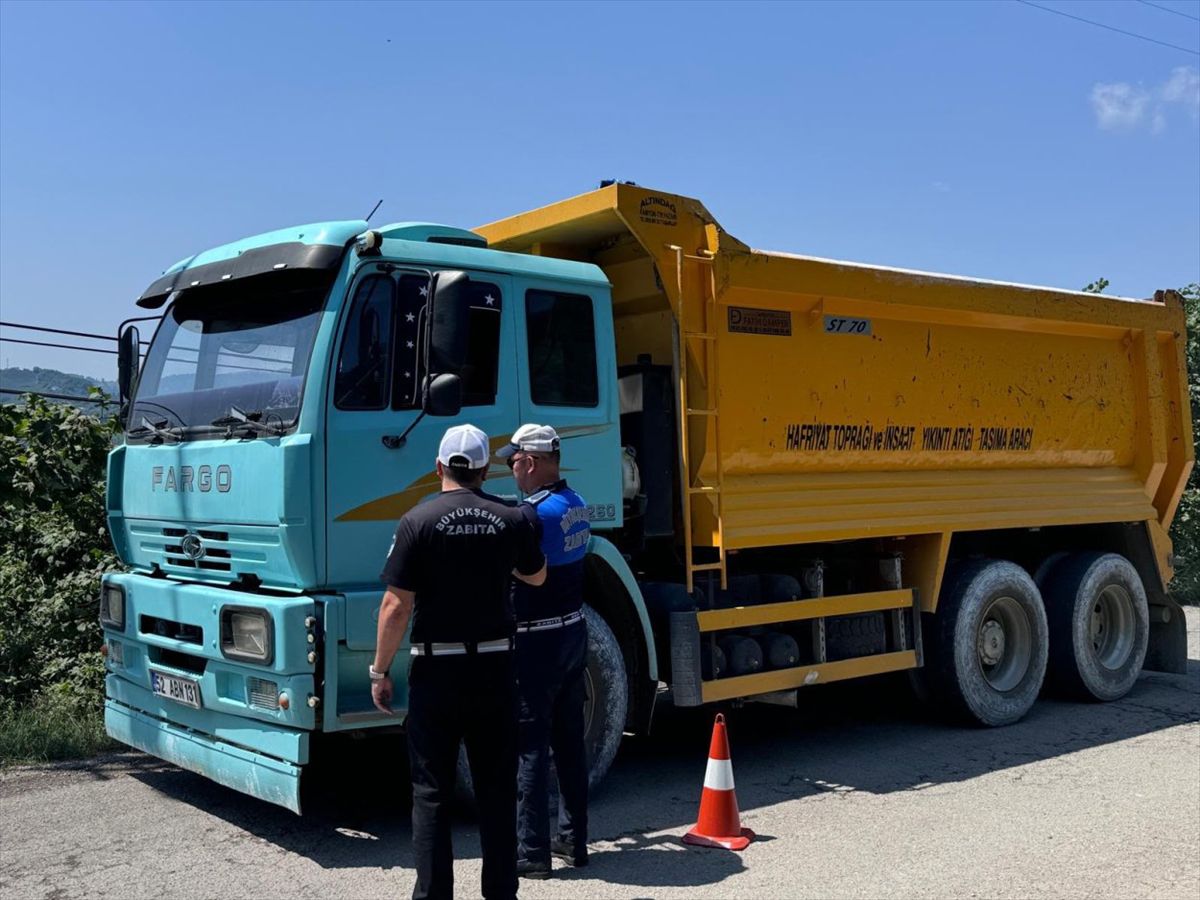 Ordu'da ağır araç denetimi: 11 araç cezalandırıldı