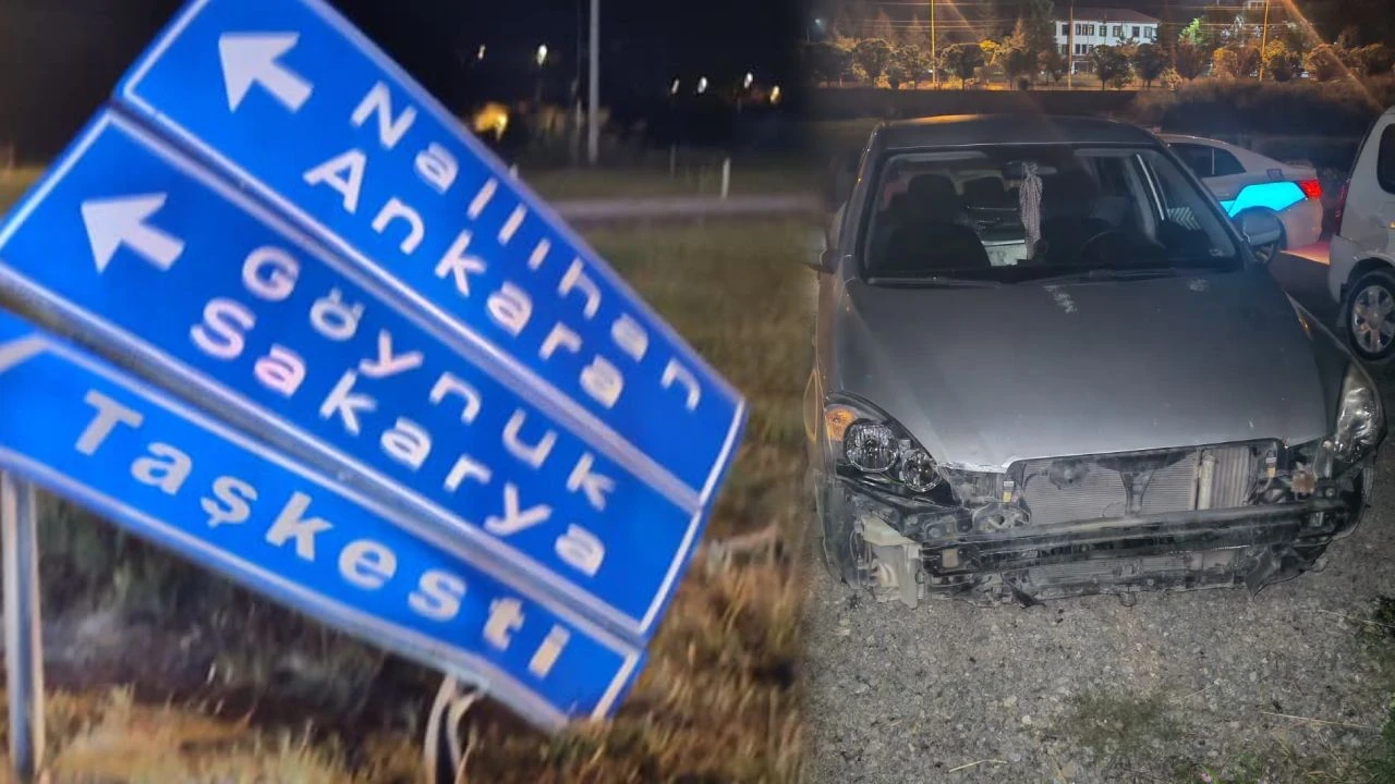 Trafik levhasına çarpıp kaçan alkollü sürücüye ceza yağdı
