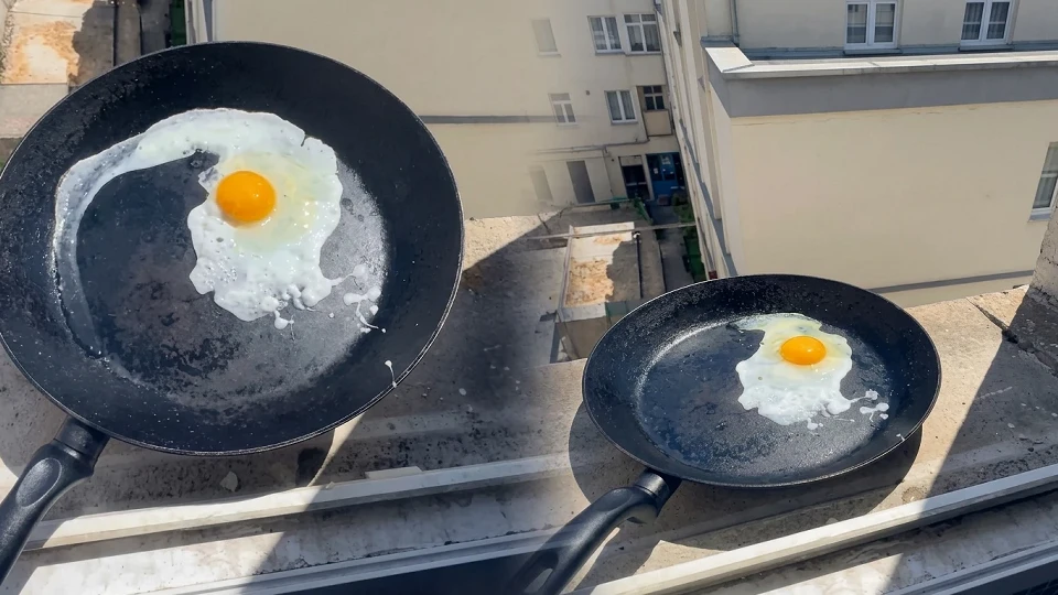 Avrupa'da tarihi sıcaklık dalgasında akılalmaz anlar: Doğal gazı kapattı, balkonda güneş ısısıyla omlet pişirdi!