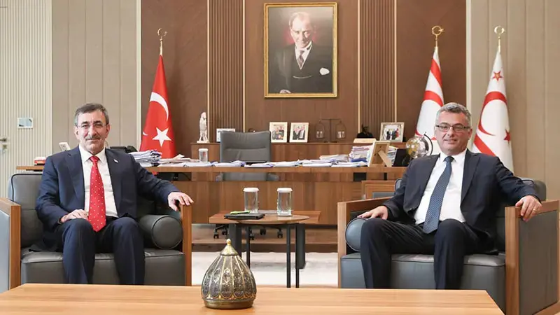 Cumhurbaşkanı Yardımcısı Yılmaz, KKTC Cumhurbaşkanı Erhürman ile görüştü