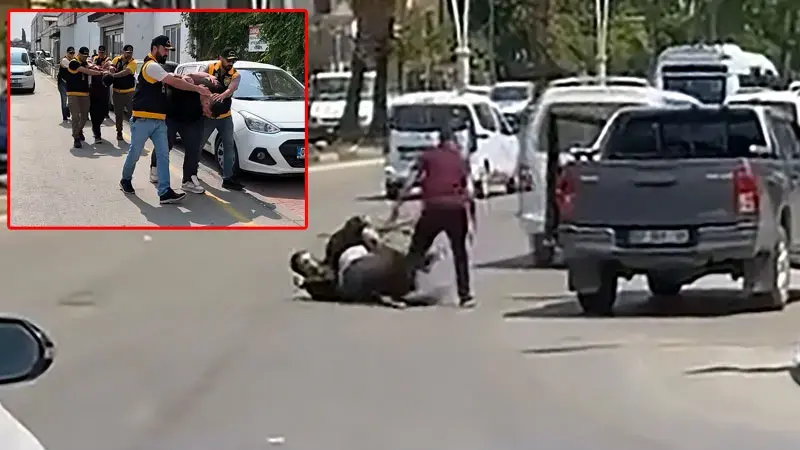 Cadde ortasındaki kavga, aile meselesinden çıkmış; taraflar tutuklandı