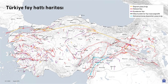 13 yıl sonra güncellendi: Aktif fay sayısı yüzde 44 artışla 700'e yükseldi