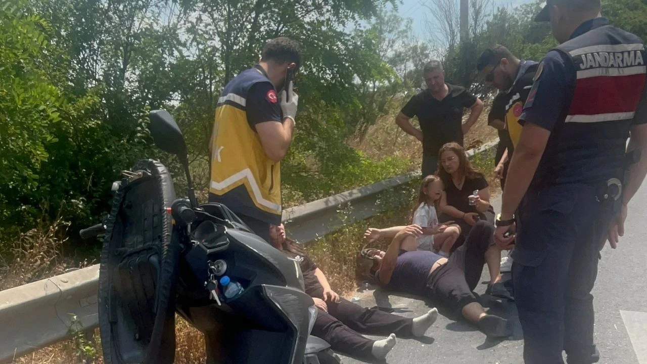 Tekirdağ'da motosiklet kazası: 3 yaralı