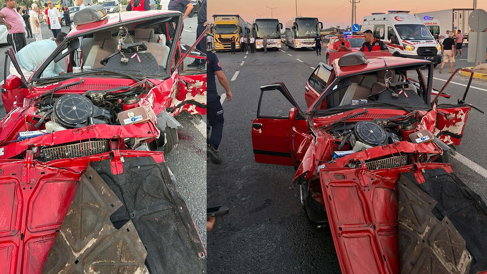 Balıkesir'de feci kaza: 2 can kaybı, 3 yaralı