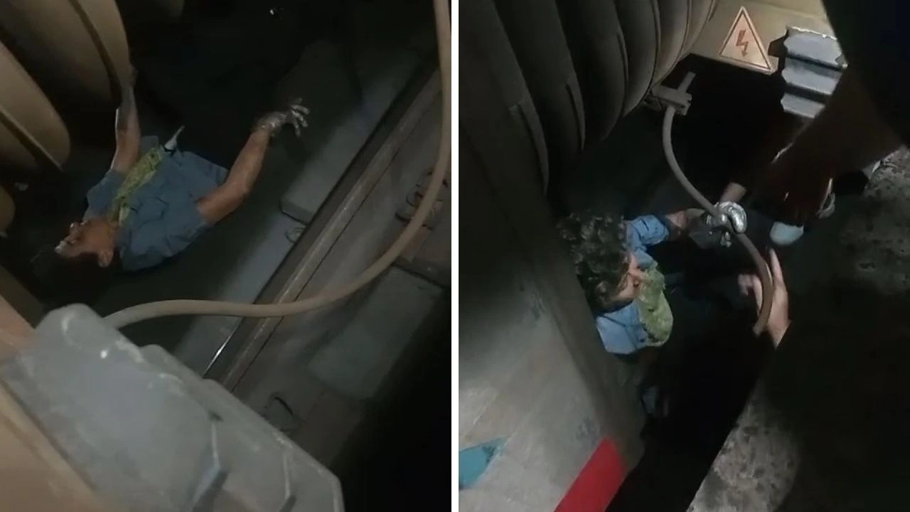 Marmaray'da korku dolu anlar: Trenin altına sıkıştı