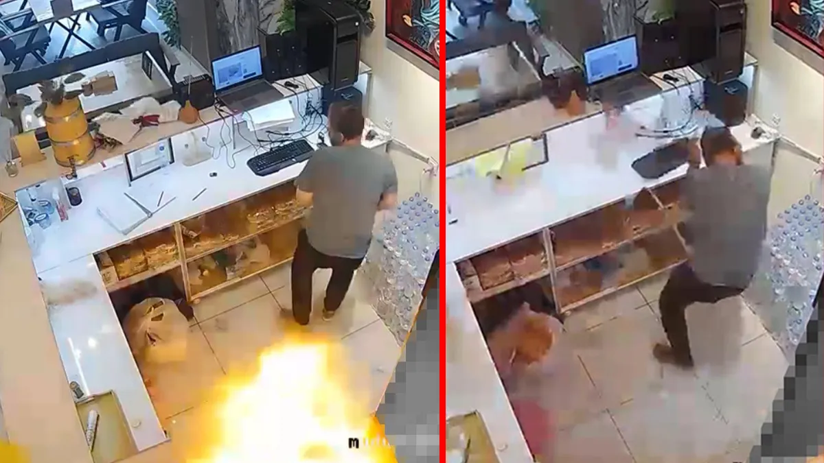 Hakkari’de korkutan patlama! Kafede mutfak tüpü alev topuna döndü: Korku dolu anlar kameraya böyle yansıdı!