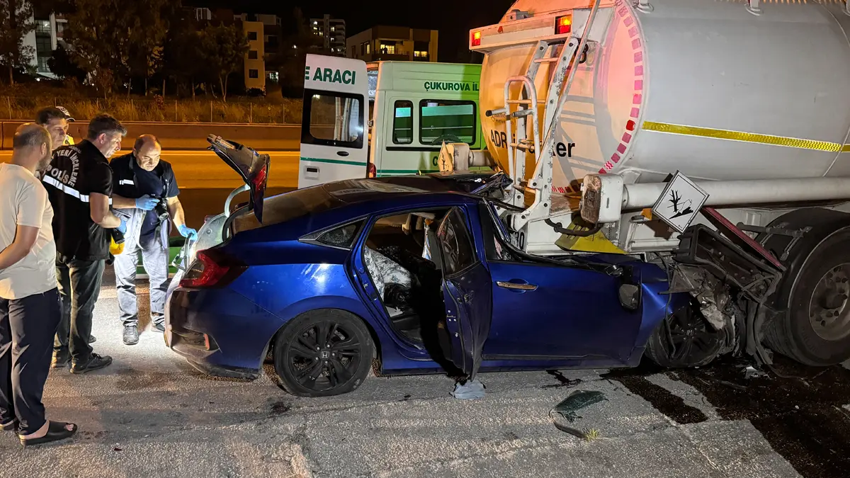 Adana'da feci kaza! Tankerin altında ezildi: 1 ölü 2 yaralı