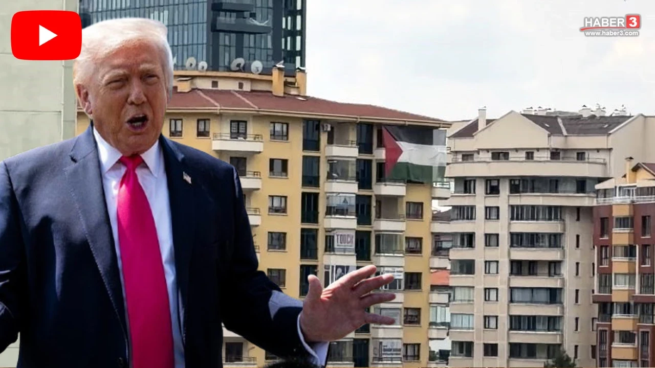 Trump’ın Ankara'da kalacağı otelin karşısına Filistin bayrağı