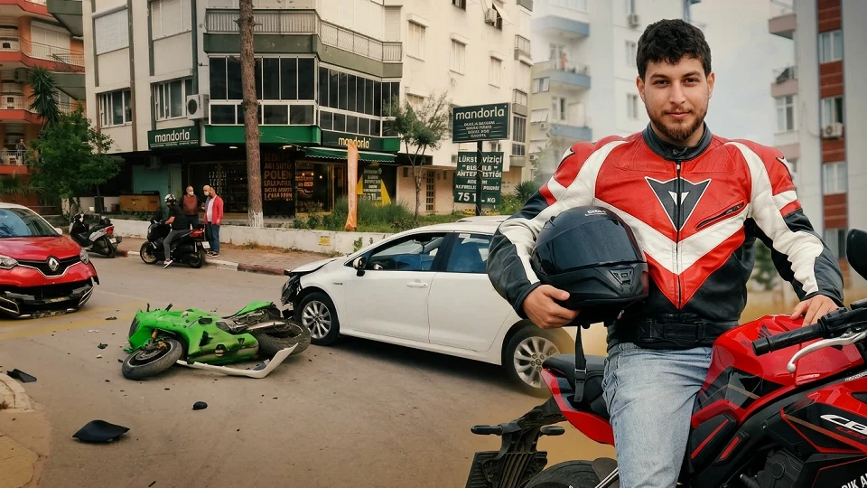 Antalya'da feci kaza geçiren Tarık Akat'ın azim öyküsü: Hem para halterde Türkiye şampiyonu oldu hem de motosikletine geri döndü