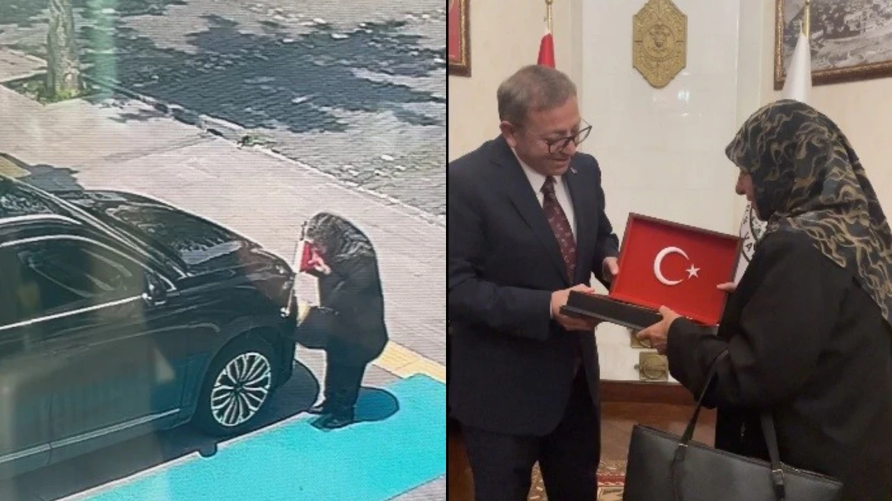 Kars'ta duygulandıran anlar: Makam aracındaki Türk bayrağını öpen kadın Valiyle buluştu