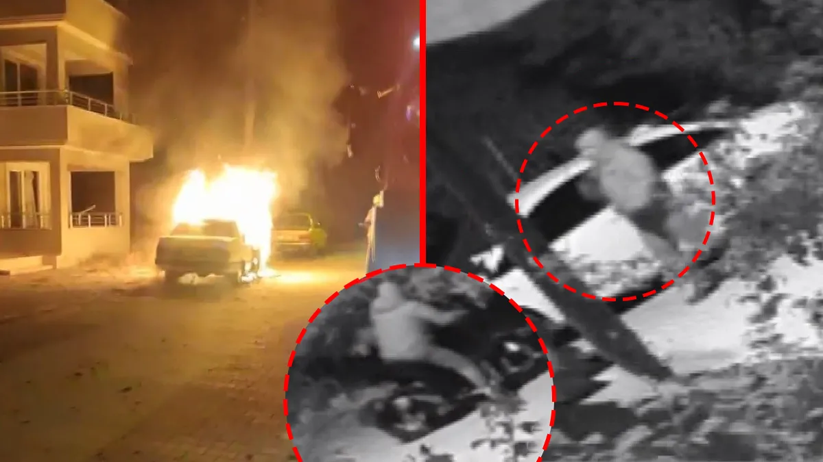 Bursa’da dehşete düşüren anlar! Motosikletiyle gelip aracı böyle kundakladı: Yüzüne maskeyi takıp…