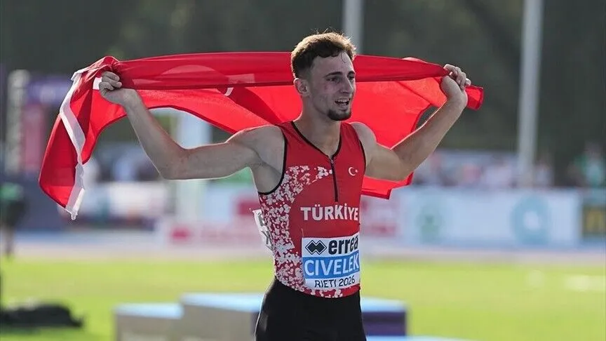 Milli atlet Yunus Emre Civelek, Avrupa'da Türkiye rekoru kırarak şampiyon oldu