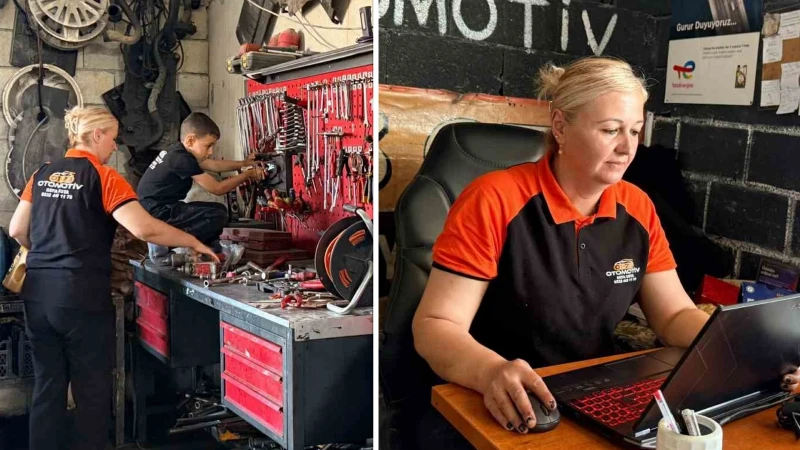 Yemek bırakmak için kocasının araç tamir atölyesine geldi: Motor ustası oldu