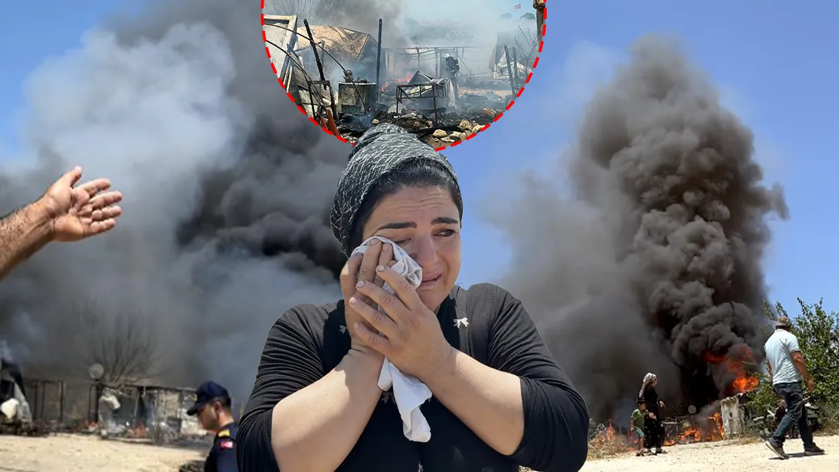 Antalya’da korkunç yangın! 6 konteyneri alevler sardı: 7 yıllık evi kül olan annenin gözyaşları yürek burktu!