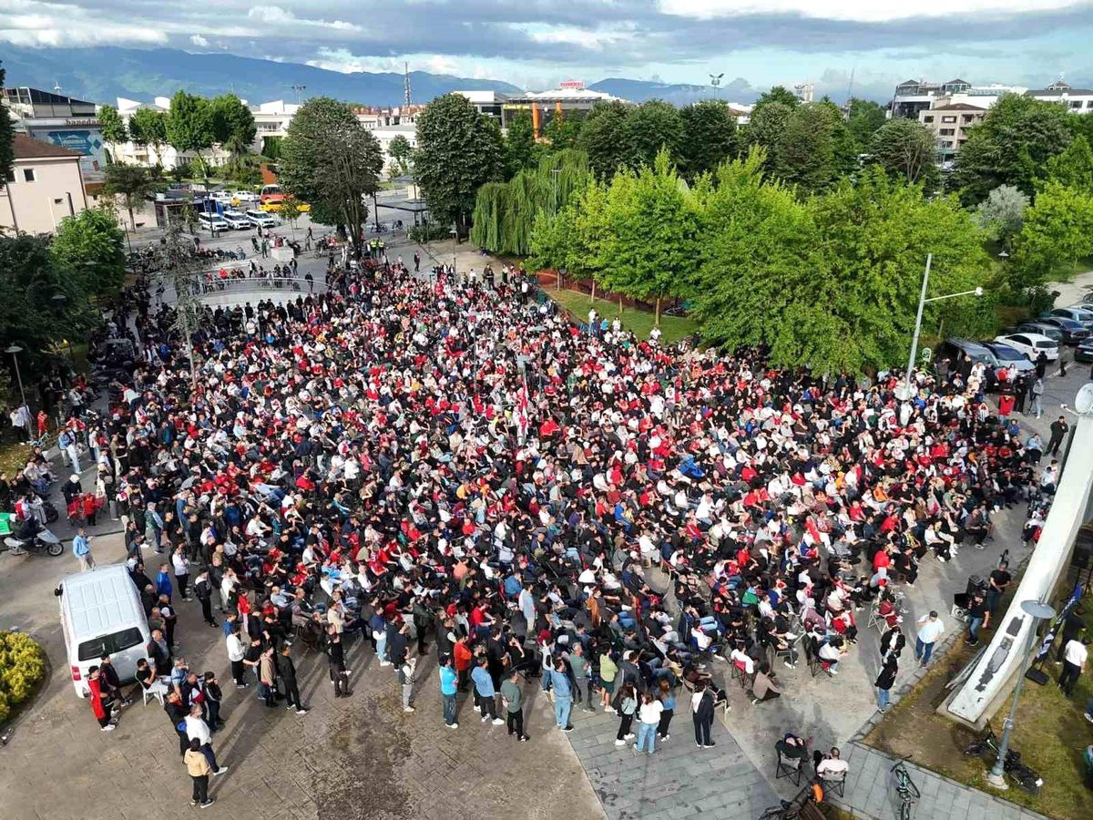 Düzce'de milli maç heyecanı