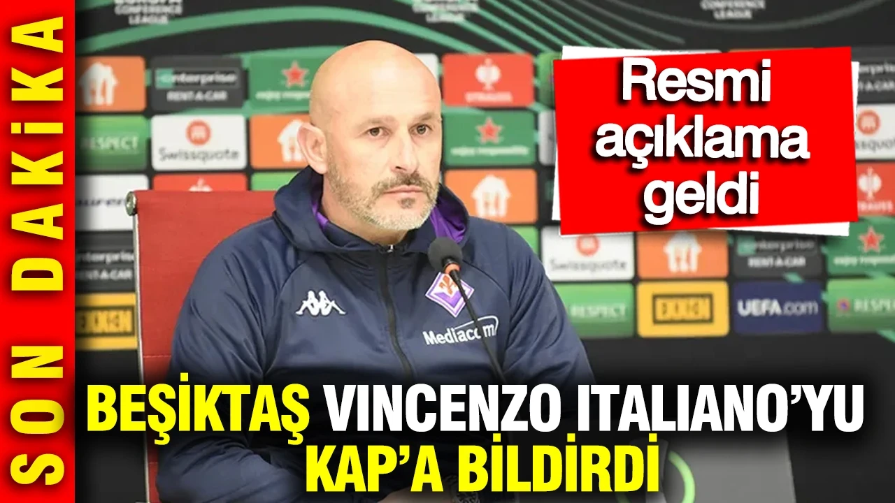Beşiktaş’tan resmi açıklama: Vincenzo Italiano KAP'a bildirildi