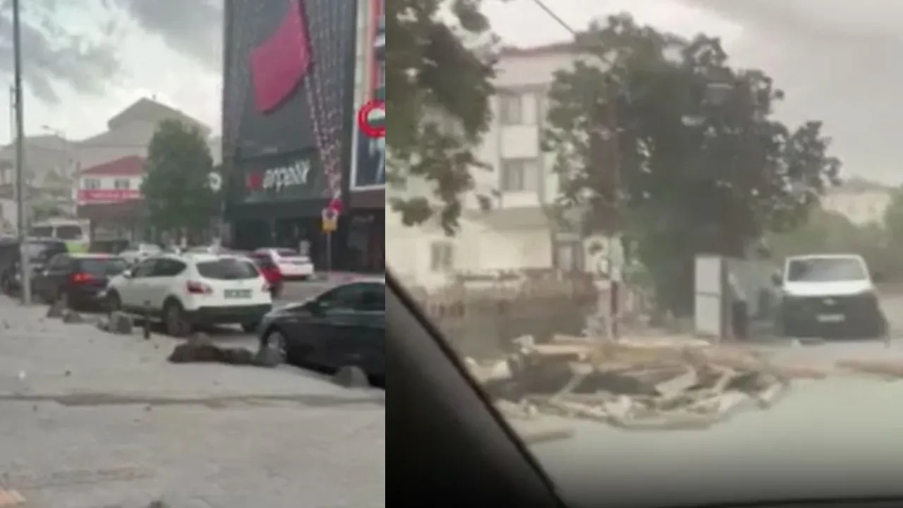 İstanbul’da şiddetli fırtına dehşeti: Çatılar uçtu, ağaçlar araçların üzerine devrildi!