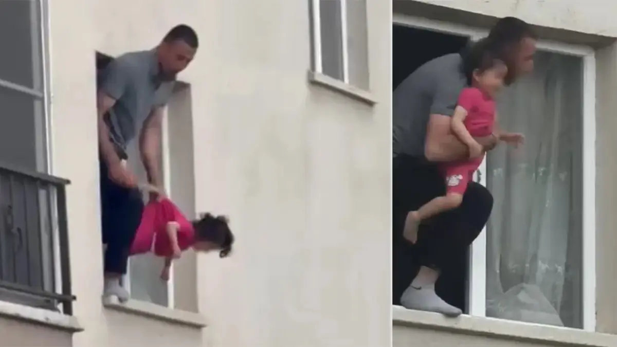 Bıçakla 3 yaşındaki kızını rehin aldı! Cani baba vurularak durduruldu