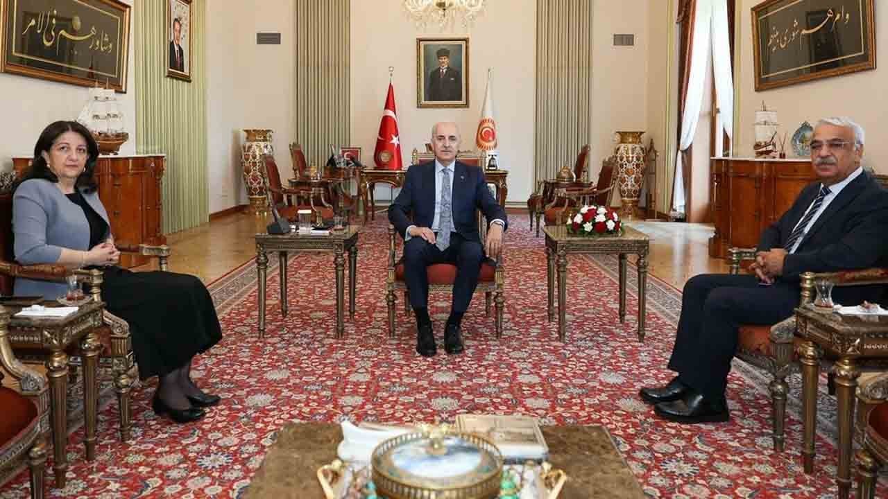 TBMM Başkanı Kurtulmuş DEM Parti İmralı heyetini kabul etti