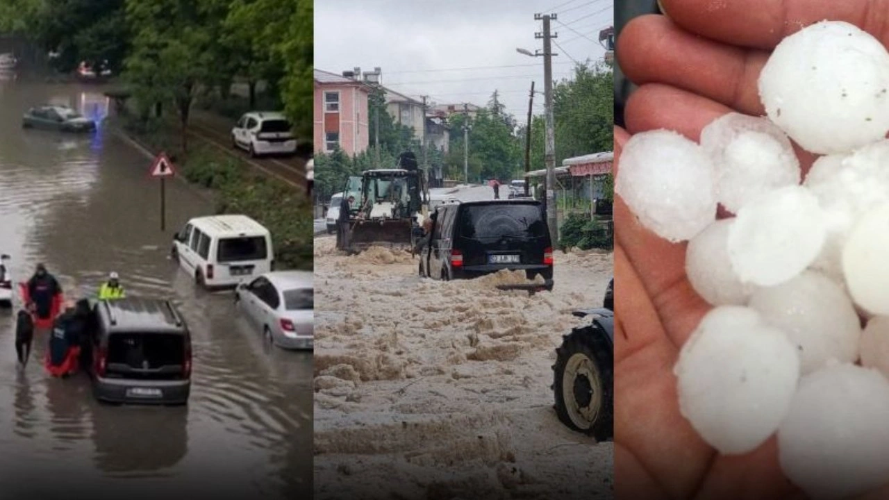 7 ilde hayat felç oldu! Sağanak ve dolu vurdu