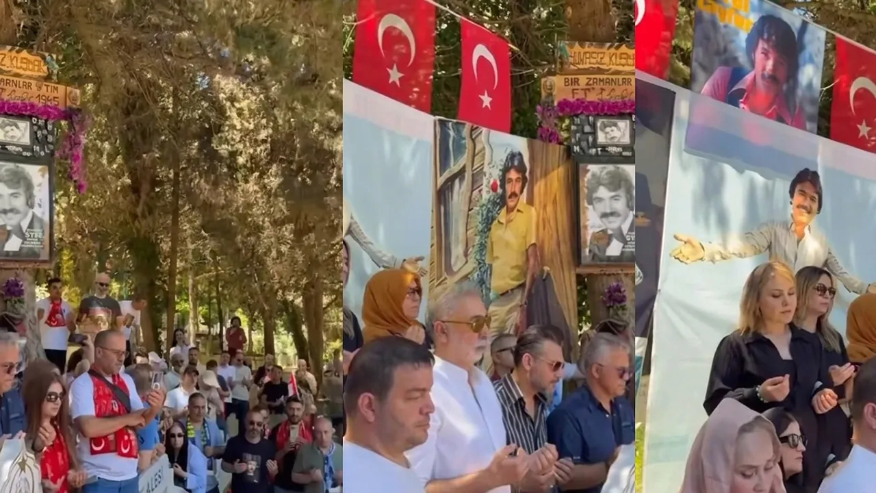 Babalar Günü'nde Ferdi Tayfur'un mezarına akın ettiler: Oğlu Taha Tayfur kabri başında duygulandırdı