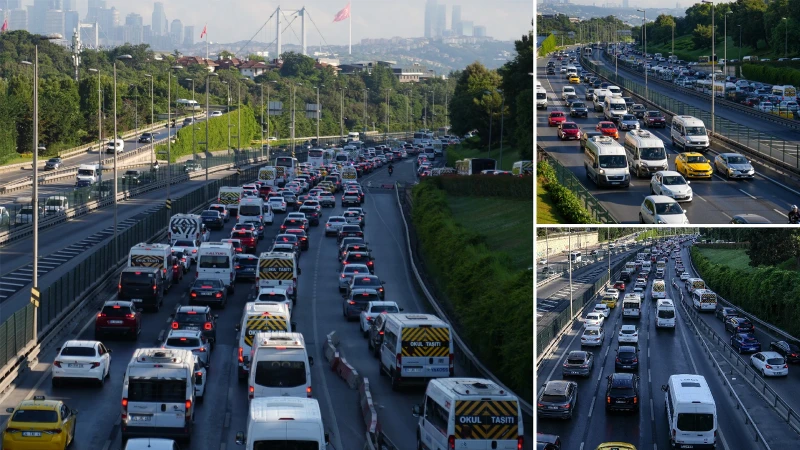 İstanbul'da haftanın ilk iş gününde trafik yoğunluğu yaşanıyor
