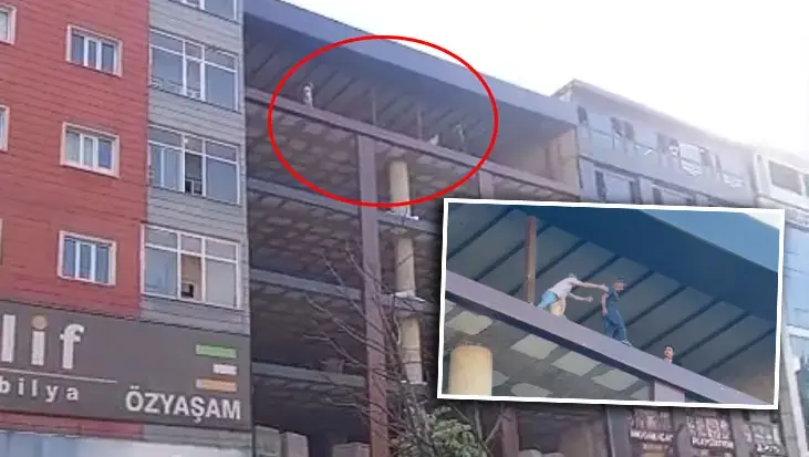 Yürekleri ağza getiren anlar! İntiharın eşiğindeki vatandaş son anda böyle kurtarıldı