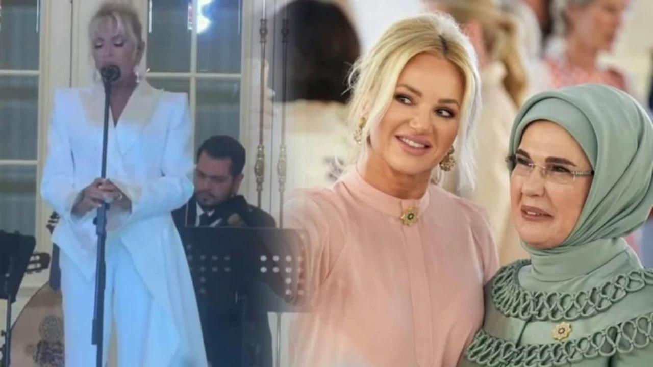 First Lady'lerin özel yemeğinde Ajda Pekkan sürprizi
