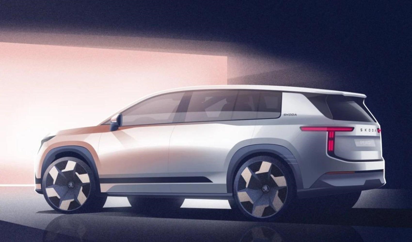 Skoda’nın yedi koltuklu elektrikli SUV modeli Peaq tanıtıma hazırlanıyor: 610 kilometre menzil hedefi