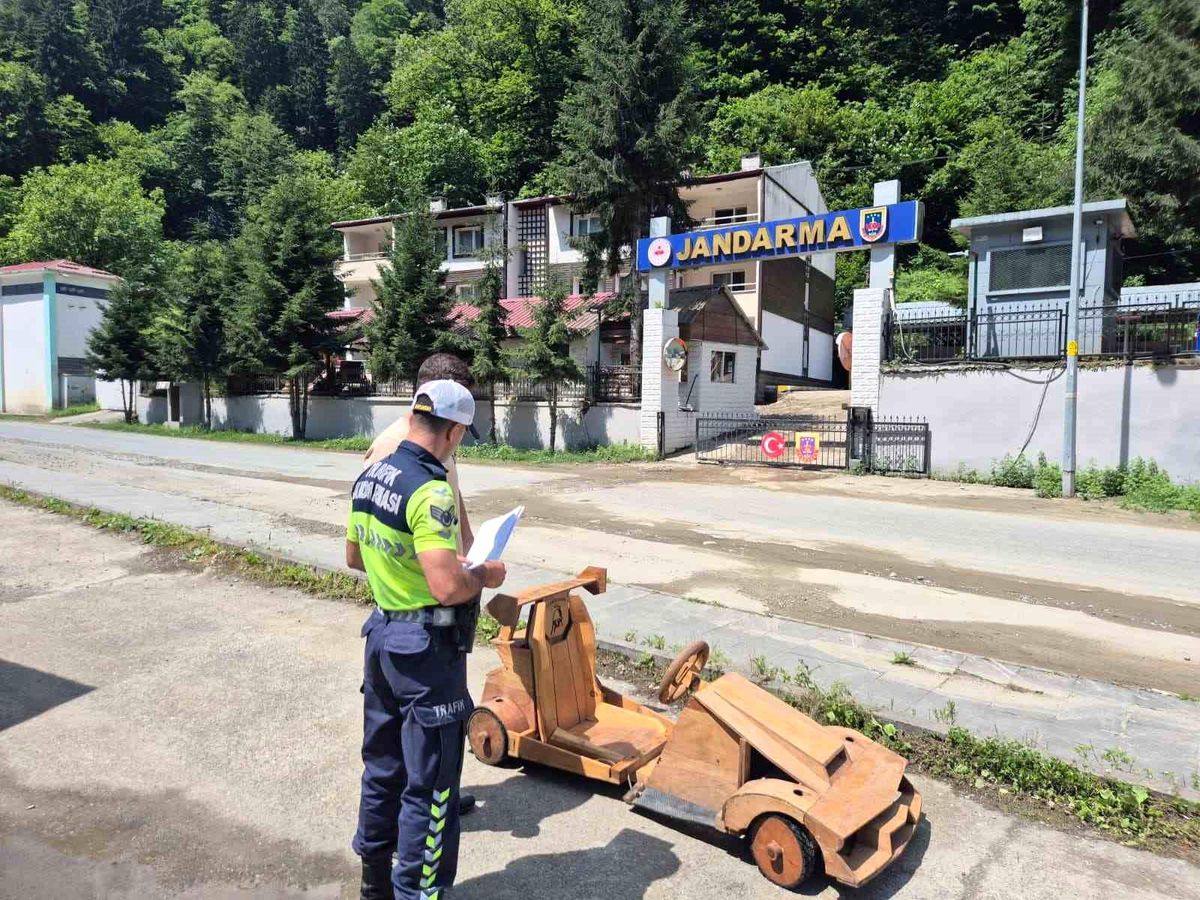 Saatte 70 kilometreyi aşan ahşap araca el konuldu