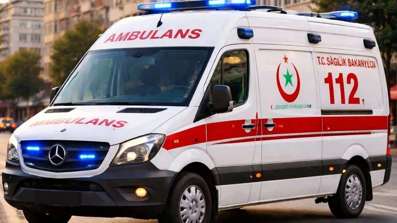 Refüje çarpan otomobilde 1 kişi yaralandı