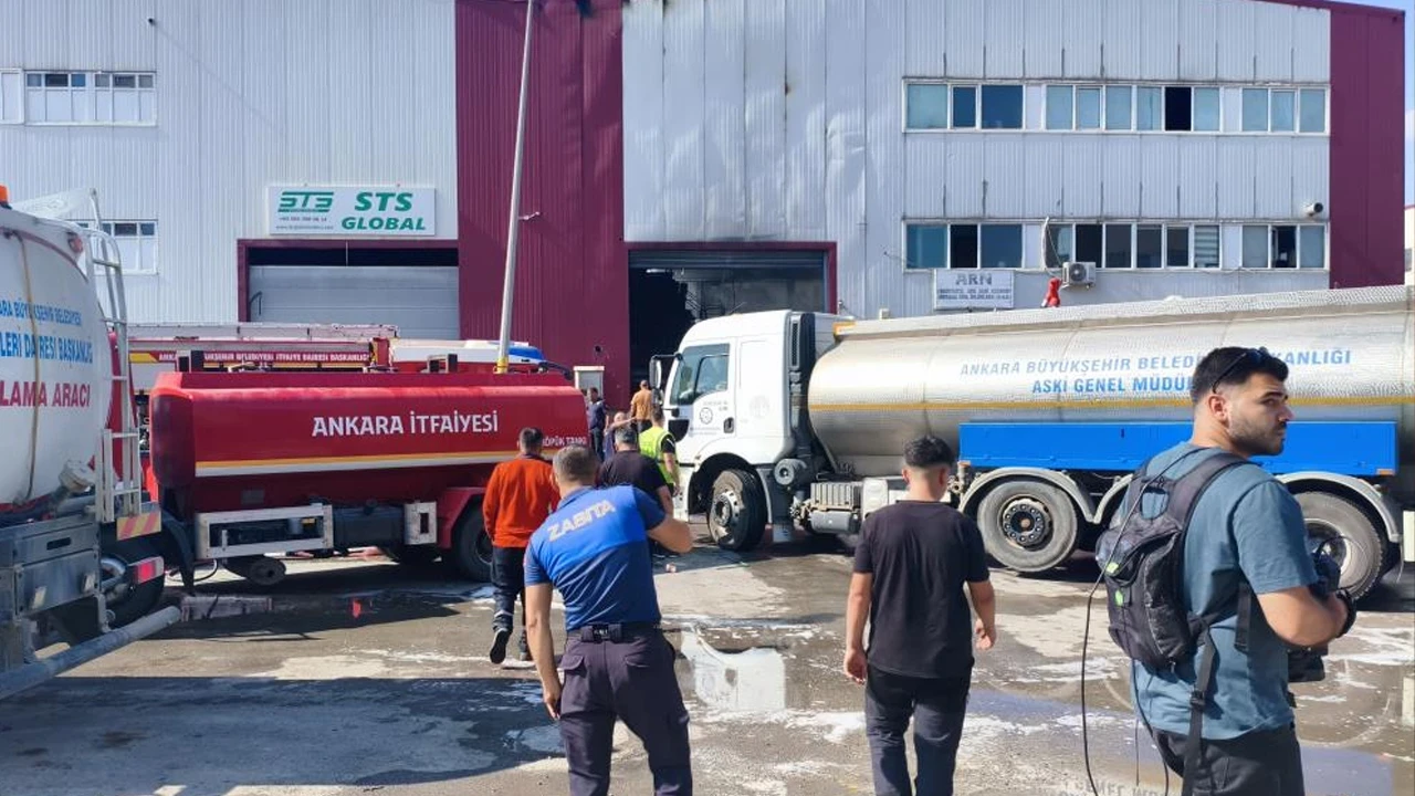 Ankara'da kimya fabrikası yangını: Alevler yan binaya sıçradı